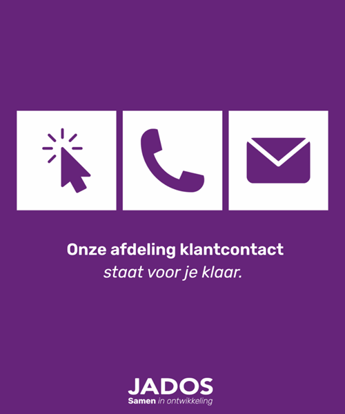 Kijk mee op de afdeling Klantcontact van Jados