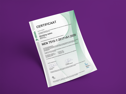 Jados ontvangt NEN 7510-certificaat
