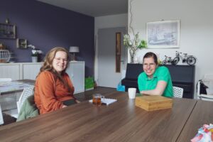 Stephanie met begeleider